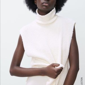 ZARA SLEEVELESS CHENILLE TOP